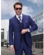 Statement Men's 3 Piece 100% Wool Fashion Suit - Contrasting Plaid Vest