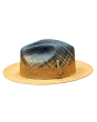 Bruno Capelo Men's Fedora Style Straw Hat - Gradient Colors