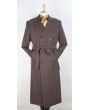 Veno Giovanni Men's 100% Wool Full Length Length Top Coat - Double Breasted