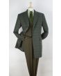 Veno Giovanni Men's 100% Wool 3/4 Length Length Top Coat - Single Breasted