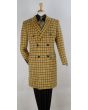 Veno Giovanni Men's 100% Wool 3/4 Length Length Top Coat - Bold Colors