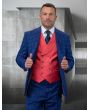 Statement Men's 100% Wool 3 Piece Suit - Stylish Vest