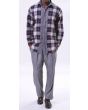 Luxton Men's 2pc Long Sleeve Walking Suit - Fashion Plaid
