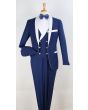 Royal Diamond Men's 3pc Fashion Tuxedo - White Accents