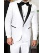 Statement Men's 3 Piece 100% Wool Tuxedo - Stylish Accents