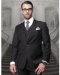 Statement Men's 3 Piece 100% Wool Fashion Suit - Solid Color