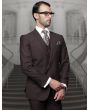 Statement Men's 3 Piece 100% Wool Fashion Suit - Big and Tall