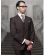 Statement Men's 3 Piece 100% Wool Outlet Suit - Executive