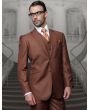 Statement Men's 3 Piece 100% Wool Fashion Suit - Solid Color