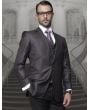 Statement Men's 3 Piece 100% Wool Fashion Suit - Solid Color