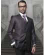 Statement Men's 3 Piece 100% Wool Outlet Suit - Executive