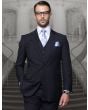 Statement Men's 3 Piece 100% Wool Outlet Suit - Executive