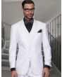 Statement Men's 3 Piece 100% Wool Fashion Suit - Solid Color