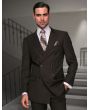 Statement Men's 2 Piece 100% Wool Fashion Suit - Solid Color