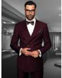 Statement Men's 2 Piece 100% Wool Fashion Suit - Solid Color