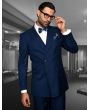 Statement Men's Outlet 2 Piece 100% Wool Fashion Suit - Solid Color