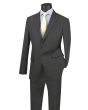 Vinci Men's 2 Piece Poplin Outlet Suit - 2 Button Jacket