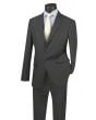 Vinci Men's Outlet Poplin 2 Piece Ultra Slim Fit Suit - Ultra Slim Solid Color