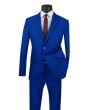 Vinci Men's Poplin 2 Piece Ultra Slim Fit Suit - Ultra Slim Solid Color