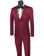 Vinci Men's 2 Piece Wool Feel Slim Fit Suit - Subtle Texture