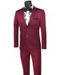 Vinci Men's 2 Piece Wool Feel Ultra Slim Fit Suit - Subtle Texture