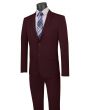 Vinci Men's 2 Piece Wool Feel Slim Fit Suit - Classic Business