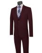 Vinci Men's 2 Piece Wool Feel Ultra Slim Fit Suit - Classic Business