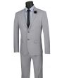 Vinci Men's 2 Piece Wool Feel Slim Fit Suit - Classic Business
