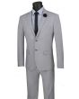 Vinci Men's 2 Piece Wool Feel Slim Outlet Suit - Classic Business