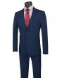 Vinci Men's 2 Piece Wool Feel Ultra Slim Fit Suit - Classic Business