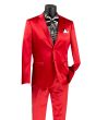 Vinci Men's Wool Feel 2 Piece Ultra Slim Fit Suit - Sleek Sharkskin