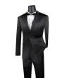 Vinci Men's Wool Feel 2 Piece Ultra Slim Fit Suit - Sleek Sharkskin