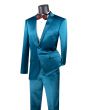 Vinci Men's Wool Feel 2 Piece Ultra Slim Fit Suit - Sleek Sharkskin