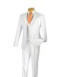 Vinci Men's Wool Feel 3 Piece Outlet Slim Fit Suit - Sharkskin