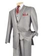 Vinci Men's 3 Piece Executive Outlet Suit - Soft Sharkskin