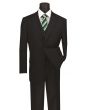 Vinci Men's 3 Piece Wool Feel Executive Suit - Pinstripe