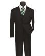 Vinci Men's Outlet 3 Piece Wool Feel Executive Suit - Pinstripe