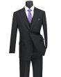 Vinci Men's 3 Piece Wool Feel Executive Suit - Windowpane