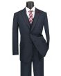 Vinci Men's Outlet 3 Piece Wool Feel Executive Suit - Windowpane