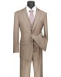 Vinci Men's Outlet 3 Piece Wool Feel Executive Suit - Windowpane