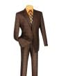 Vinci Men's Outlet 3 Piece Executive Suit - Classic Glen Plaid