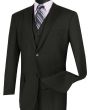 Vinci Men's 3 Piece Wool Feel Classic Suit - Big and Tall Sizes