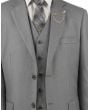 Vinci Men's 3 Piece Wool Feel Classic Suit - Big and Tall Sizes