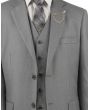 Vinci Men's 3 Piece Wool Feel Classic Suit - Extra Long Sizes