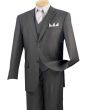 Vinci Men's 3 Piece Wool Feel Classic Suit - Big and Tall Sizes