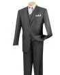 Vinci Men's 3 Piece Wool Feel Outlet Suit - Flat Front Pants