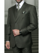 Vinci Men's 3 Piece Wool Feel Classic Suit - Big and Tall Sizes