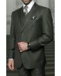 Vinci Men's 3 Piece Wool Feel Classic Suit - Extra Long Sizes