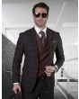 Statement Men's Outlet 100% Wool 3 Piece Suit -  Triple Tone Layers