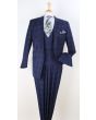 Apollo King Men's 3 Piece 100% Wool Suit - Fashion Windowpane